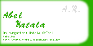 abel matala business card
